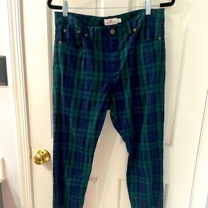 Vineyard vines black watch plaid pants worn once size 10